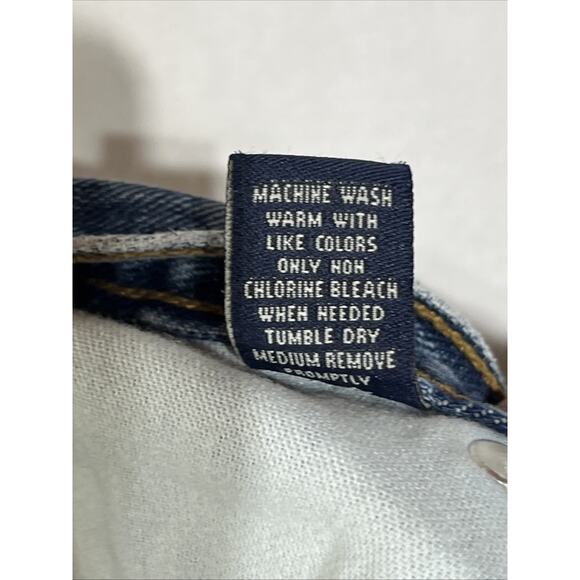 American Eagle Button Fly Straight Leg Jeans Womens 10 Medium Wash Denim USA - Picture 13 of 15